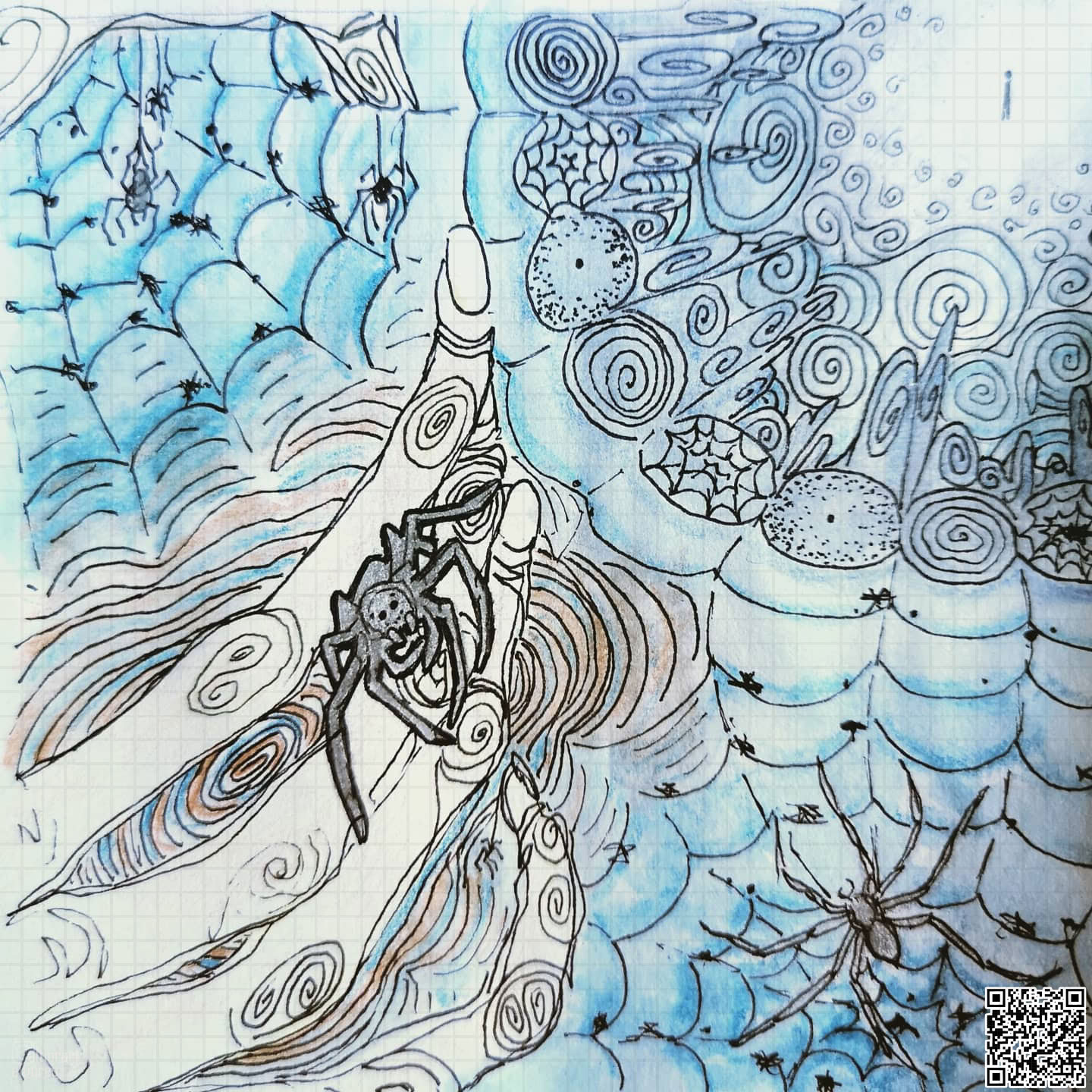 Watercolour artwork, no background, fan character